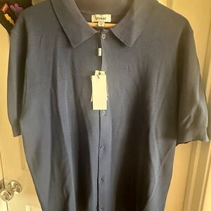Jason Wu Dark Blue Casual Button Down Shirt